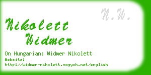 nikolett widmer business card